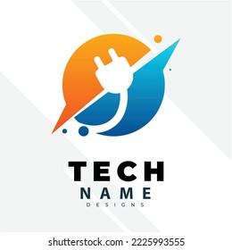 Tecnology Logo Design Inspiration. Logo vector template. Abstract tecnology logo design with creative concept premium vector