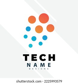 Tecnology Logo Design Inspiration. Logo vector template. Abstract tecnology logo design with creative concept premium vector