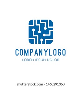 Tecnology Logo Flat Design Inspiration