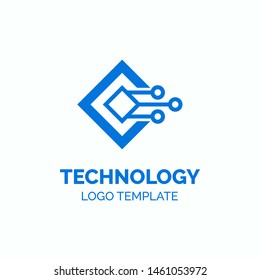 Tecnology Logo Flat Design Inspiration Stock Vector (Royalty Free ...