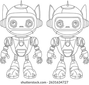 Tecnologia Robot ilustrador de design de arte vetorial 