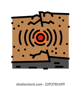 tectonic earthquake disaster color icon vector. tectonic earthquake disaster sign. isolated symbol illustration