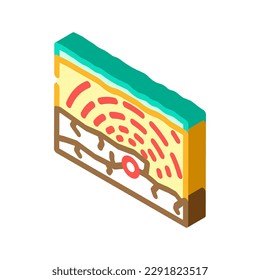 vector de ícono isométrico del terremoto tectónico. señal de desastre del terremoto tectónico. ilustración de símbolo aislado