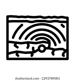 tectonic earthquake disaster line icon vector. tectonic earthquake disaster sign. isolated contour symbol black illustration