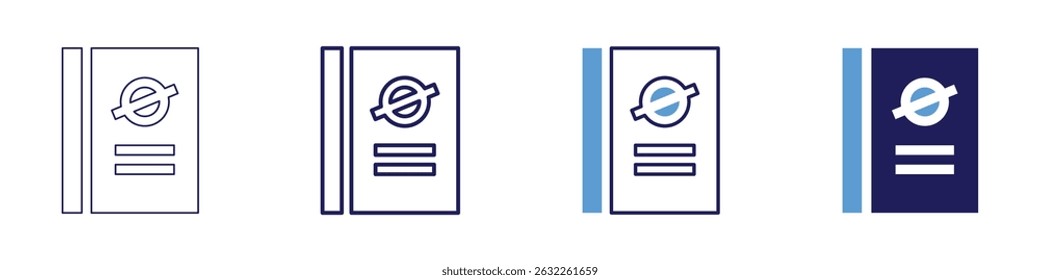 Tectonic stress icon in 4 different styles. Thin Line, Line, Bold Line, Duotone. Duotone style. Editable stroke.