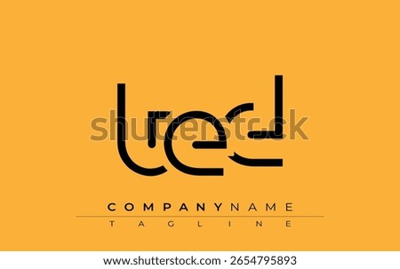 TED abstract letter design. Modern Business Logo Design With Abstract Typography and Contemporary Style