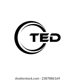 TED Letter Logo Design, Inspiration for a Unique Identity. Modern Elegance and Creative Design. Watermark Your Success with the Striking this Logo.