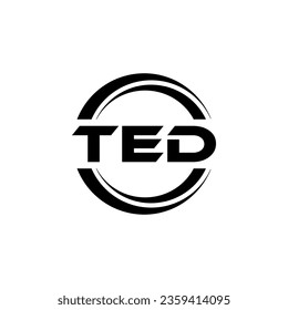 Diseño de logotipos TED, inspiración para una identidad única. Elegancia moderna y diseño creativo. Marca tu éxito con el impresionante logotipo.
