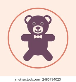 Teddy bear applicable trendy icon gorgeous abstract vector illustration artwork colorful design