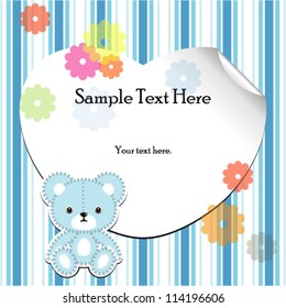 Oso de peluche para anuncio de llegada