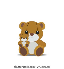 Teddy bear and Baby