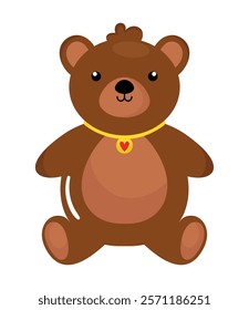 teddy bear baby toy isolated icon