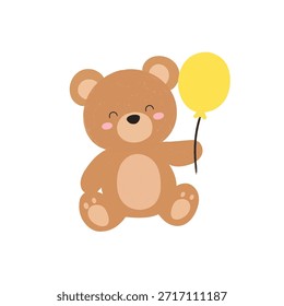 Oso de peluche con un globo