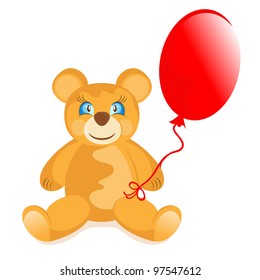 Teddy Bear Balloon Stock Vector (Royalty Free) 97547612 | Shutterstock