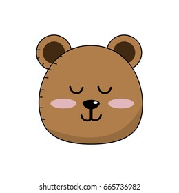 teddy bear boy head animal wild