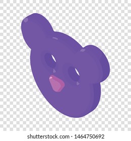 Teddy bear button shirt icon. Isometric illustration of Teddy bear button shirt vector icon for web