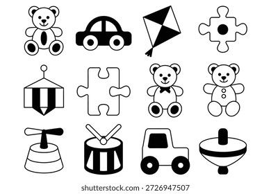 Teddy bear car kite puzzle lantern drum spinning top