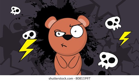 teddy bear cartoon background in vector format