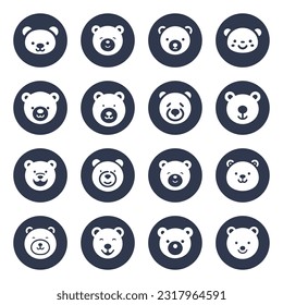 Teddy Bear cartoon circle icon