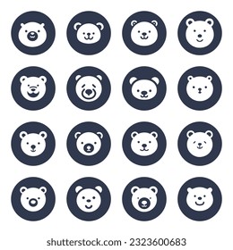 Teddy Bear cartoon circle icon