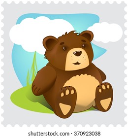 Teddy bear cartoon kid style