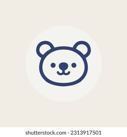 Teddy Bear cartoon line icon