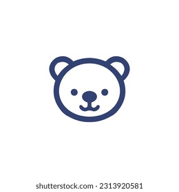 Teddy Bear cartoon line icon