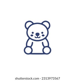 Teddy Bear cartoon line icon