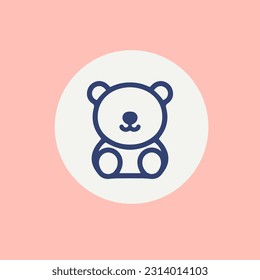 Teddy Bear cartoon line icon