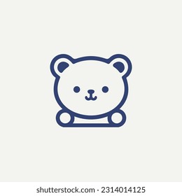 Teddy Bear cartoon line icon
