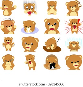 Teddy Bear Cartoon Sticker