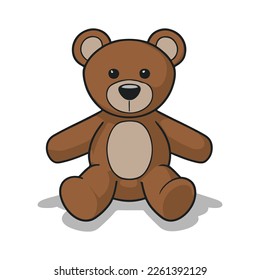 El vector de dibujos animados de osos de peluche es una linda, adorable y divertida ilustración que presenta a un personaje de oso de peluche regordete con una expresión alegre. Ideal para niños, productos para niños y regalos.