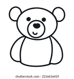 Teddy bear character doodle
