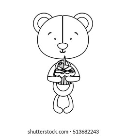 teddy bear character icon image 