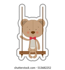 teddy bear character icon image 