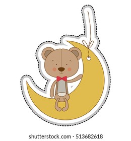 teddy bear character icon image 