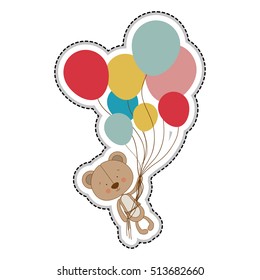 teddy bear character icon image 
