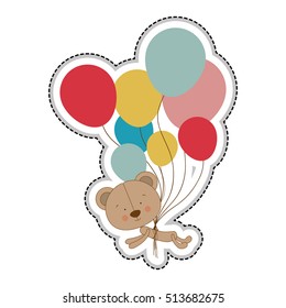 teddy bear character icon image 