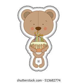 teddy bear character icon image 