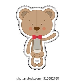 teddy bear character icon image 