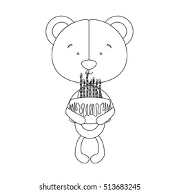 teddy bear character icon image 