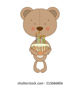 teddy bear character icon image 