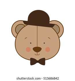 teddy bear character icon image 