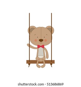 teddy bear character icon image 