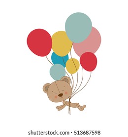 teddy bear character icon image 