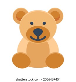 Icono de vector de color de osito de peluche que puede modificar fácilmente

