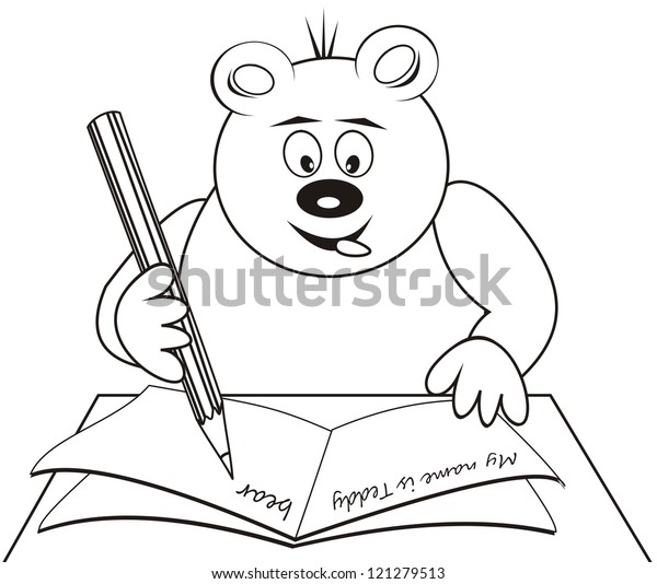 Teddy Bear Coloring Book Vector Icon Stock Vector (Royalty Free) 121279513 Teddy Bear Coloring Book Vector Icon Stock Vector (Royalty Free) 121279513