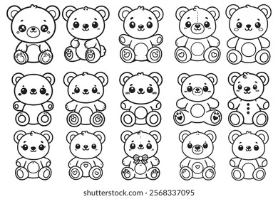 Teddy Bear Coloring Pages . This is a editable file .