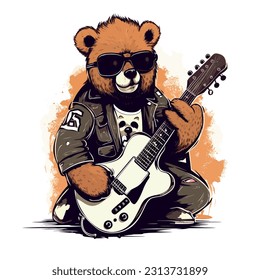 Teddy Bear, Cool Bear, Retro Bear, Teddy T-Shirt, Bear Design, Teddy Vector