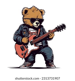 Teddy Bear, Cool Bear, Retro Bear, Teddy T-Shirt, Bear Design, Teddy Vector